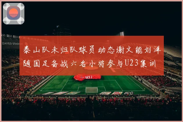 泰山队未归队球员动态谢文能刘洋随国足备战六名小将参与U23集训